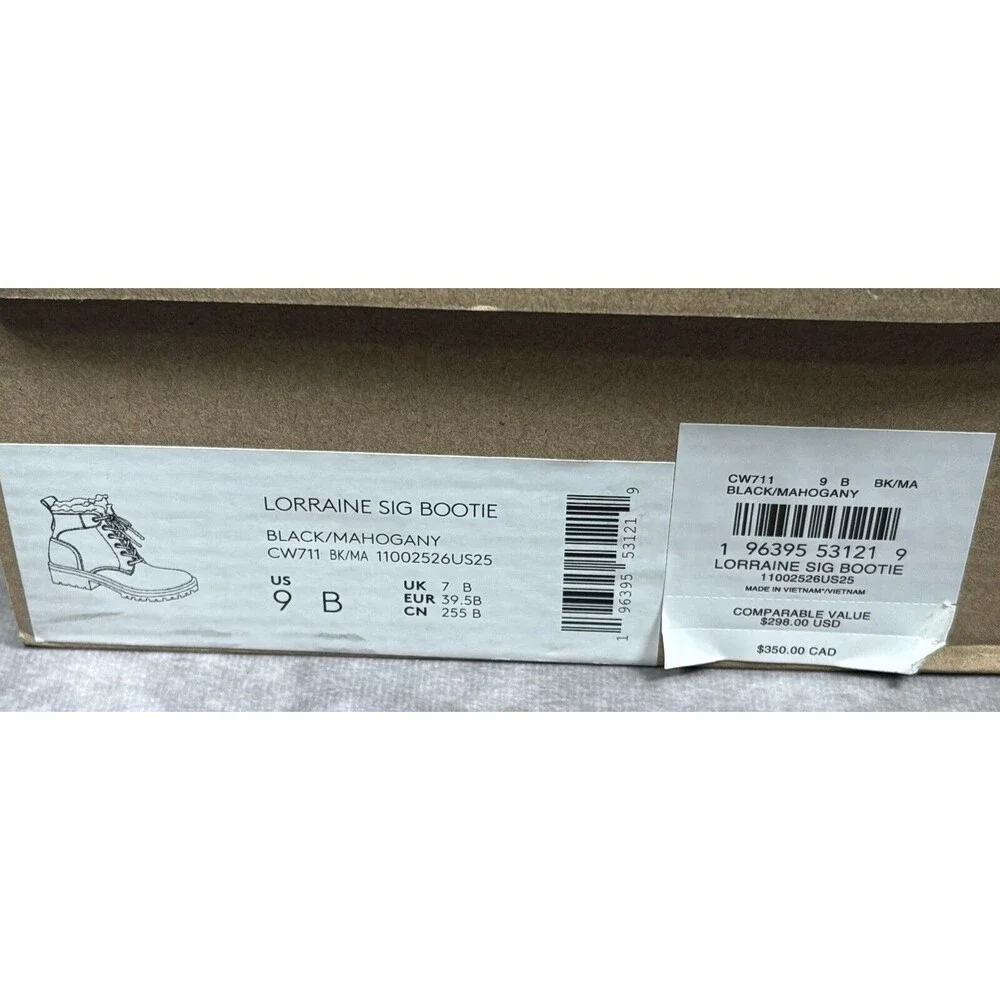 COACH Lorraine Bootie Womens 9 Black Mahogany Sherpa Lined New W Box $300 Retail - Picture 7 of 8